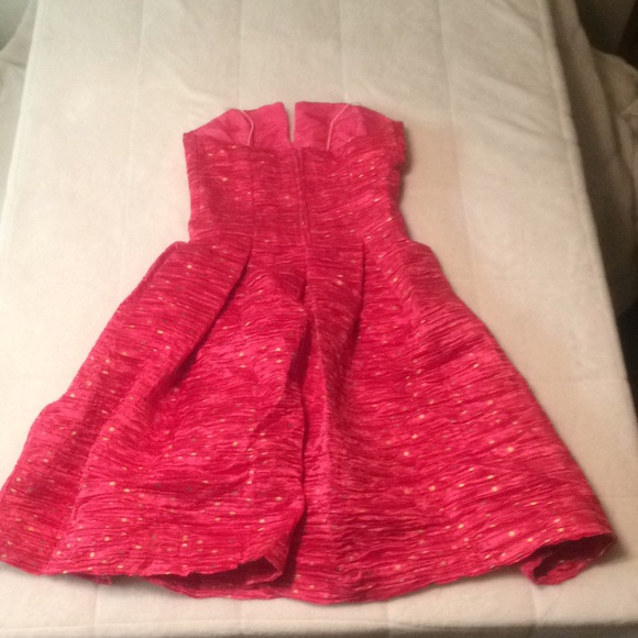 Expo Nite sexy pink gold strapless gown vintage 10 - Picture 2 of 4